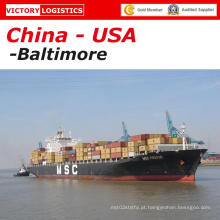 Transporte de FCL &amp; LCL da China para Baltimore, Md, EUA